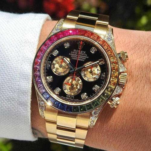 Role_x Oyster perpetual Rainbow Gold